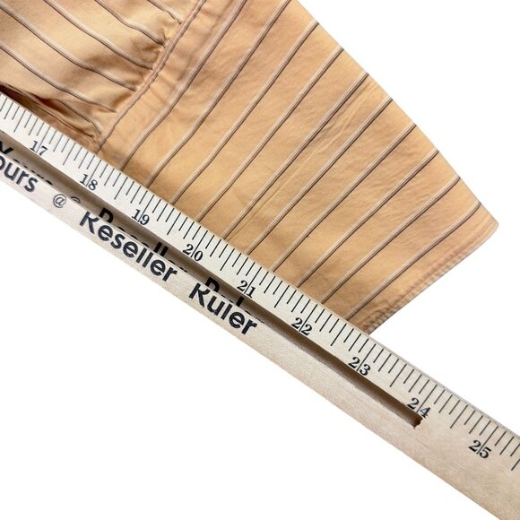 Vtg J. Ferrar Dress Shirt Mens L 16-16.5 Orange Pinstripe Modern Fit Button-Up - Picture 11 of 11